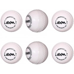 AVM White Wind Cricket Ball (Pack of 6)
